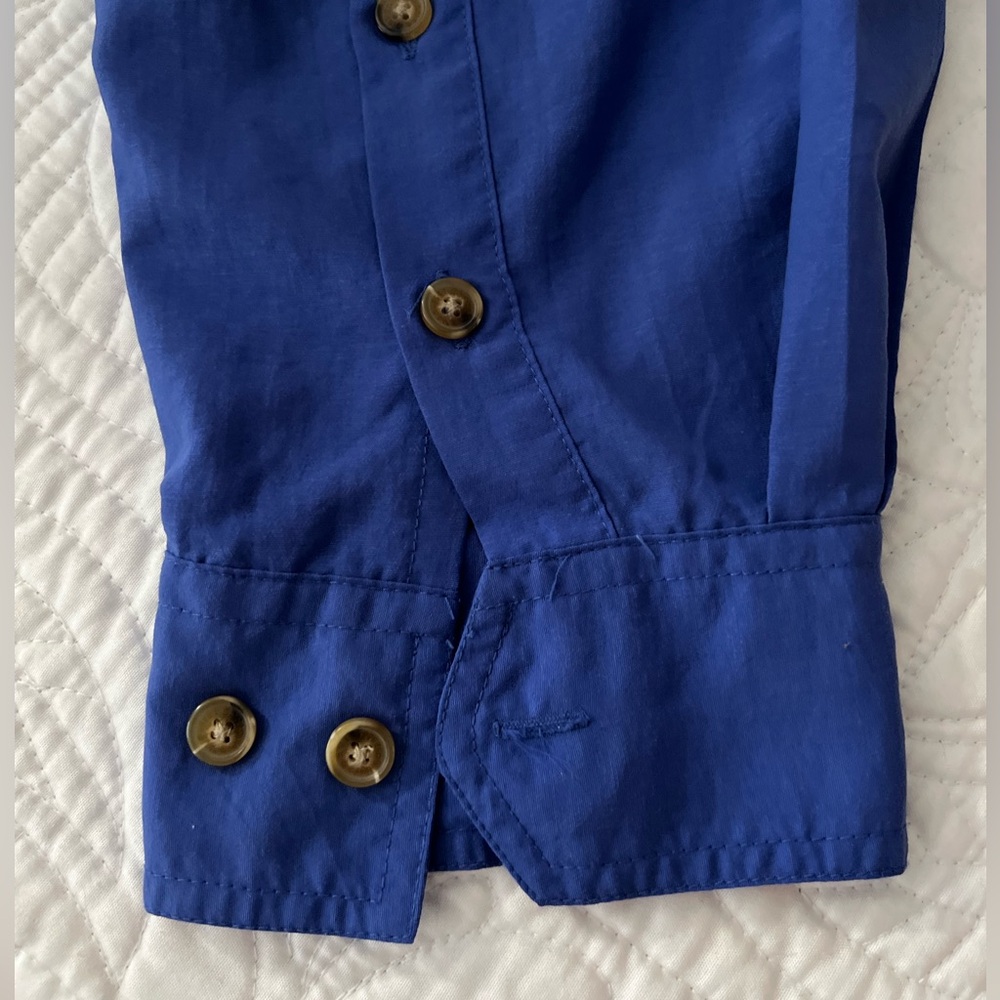 Orvis Men’s Long Sleeve Multi Pockets Fishing Royal Blue Shirt SZ XL - Picture 4 of 14